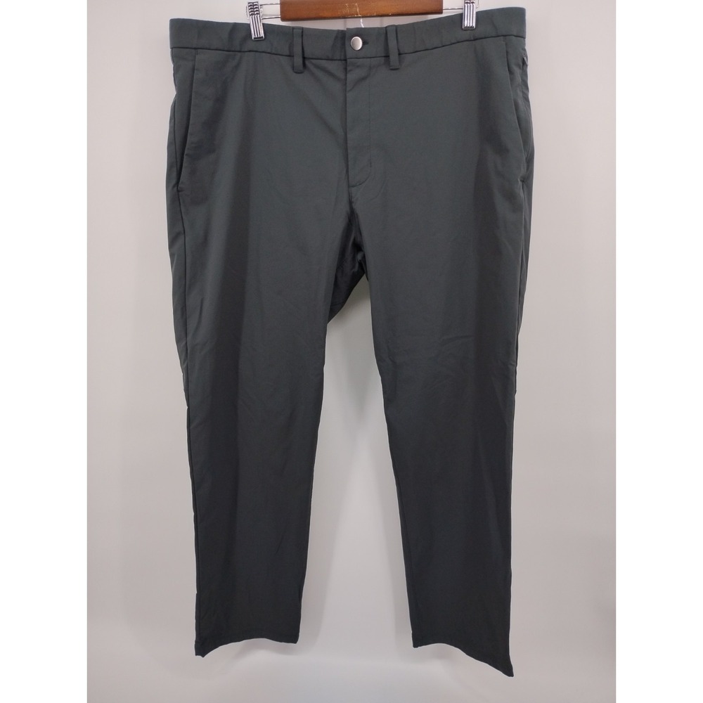 CRZ YOGA Chino Pants Mens 40 Gray Stretch Athletic Slim Fit Travel Golf